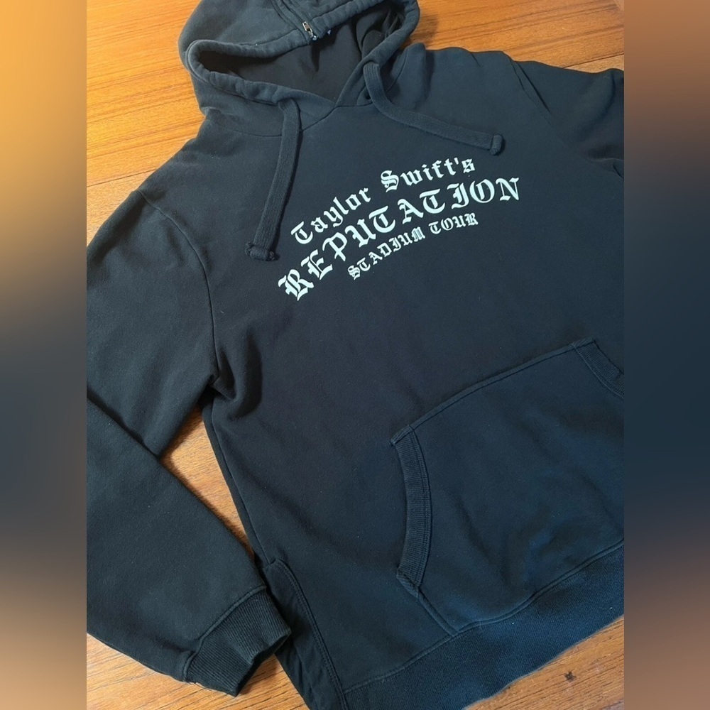 Taylor Swift Hoodie sz M Oversized Black Reputation Stadium Tour Official RARE